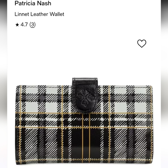 Patricia Nash Handbags - Patricia Nash Linnet leather wallet, black/white plaid